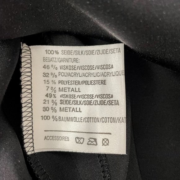 Vintage Louis Feraud Black Silk Square Neck Tank Top, Velvet/Shiny Trim, Size 12 - Picture 8 of 8